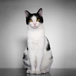 Foto di un gatto, razza europea, in un servizio fotografico a domicilio